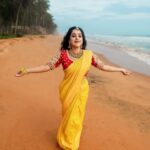 Amrutha Nair Instagram - I am proud of myself because I love myself the way I am ♥️ 📸 @vipinjkumar Attire @isha_collections_by_rubiya MUA @roshnistvm Ornaments @noopura_by_geethu_ullas #beech #wind#instagram #instagirls #trending #sativiansmedia