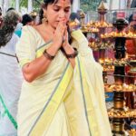 Amrutha Nair Instagram – ♥️ Ee pirannal engane aakate♥️

Outfit @vihadesign ♥️ Attukal Bhagavathy  Temple