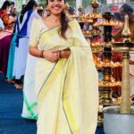 Amrutha Nair Instagram – Birthday ♥️

Outfit @vihadesign Attukal Bhagavathy  Temple
