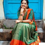Amrutha Nair Instagram - ഇന്ന്‌ ചിങ്ങം 1. മലയാളത്തിന്റെ പുതുവർഷത്തിനു തുടക്കമായി. ഏവർക്കും ചിങ്ങം ഒന്നിന്റെ ആശംസകൾ. 📸 @vipinjkumar Attire @tavish_by_eveena MUA @blushingtone_by_veenavineeth