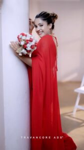 Amrutha Nair Instagram - ♥️ 📸 @jithuthampifm @travancoreads Outfit @bybbecca MUA @brides_of_deepthi
