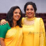 Amrutha Nair Instagram - Mom yellow yellow Outfit @shreyasboutique2016 MUA @roshnistvm Earring @chinkaari_collections 📸 @amrealsid #momlife #momos #momlove #daughterlove #daughter #modelling #modellife #shooting #sativiansmedia