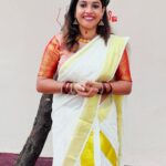 Amrutha Nair Instagram - Attukal ponkala ❤️ Attire. @hornbill_collections Attukal Bhagavathy Temple