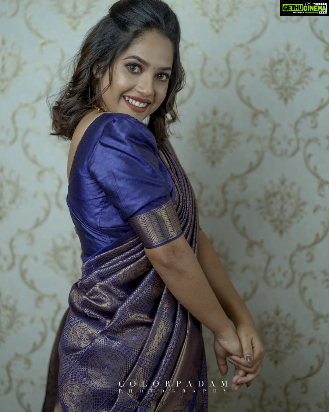 Amrutha Nair Instagram - 💜 Every women's success should be an inspiration to another.. ❤ 📸 @colorpadam_photography Attire @rucira_collections MUA @blushingtone_beauty_salon #sativiansmedia Thiruvananthapuram, Kerala, India