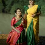 Amrutha Nair Instagram - Hey mom😄❤❤ 📸 @colorpadam_photography @tanirika_collectio @elite____threads @brides_of_deepthi Thiruvananthapuram, Kerala, India
