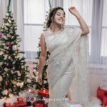 Amrutha Nair Instagram – Getting ready for another year with peace and love! Let me fly to my future with an ease !
Attire @gsensemble_official 
📸 @jithuthampifm @travancoreads 
Team @t_bibin_babu_ @signature_by_jithin @padma_kumar_vinu 
MUA @brides_of_deepthi 
Blouse design @vybhadesignerstudio