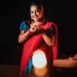Amrutha Nair Instagram - മംഗളദീപവുമായി തൃകാർത്തിക യുണരുകയായി ❤❤ Attire @pradwana 📸 @colorpadam_photography #sativiansmedia Thiruvananthapuram, Kerala, India