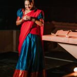 Amrutha Nair Instagram - മംഗളദീപവുമായി തൃകാർത്തിക യുണരുകയായി ❤❤ Attire @pradwana 📸 @colorpadam_photography #sativiansmedia Thiruvananthapuram, Kerala, India