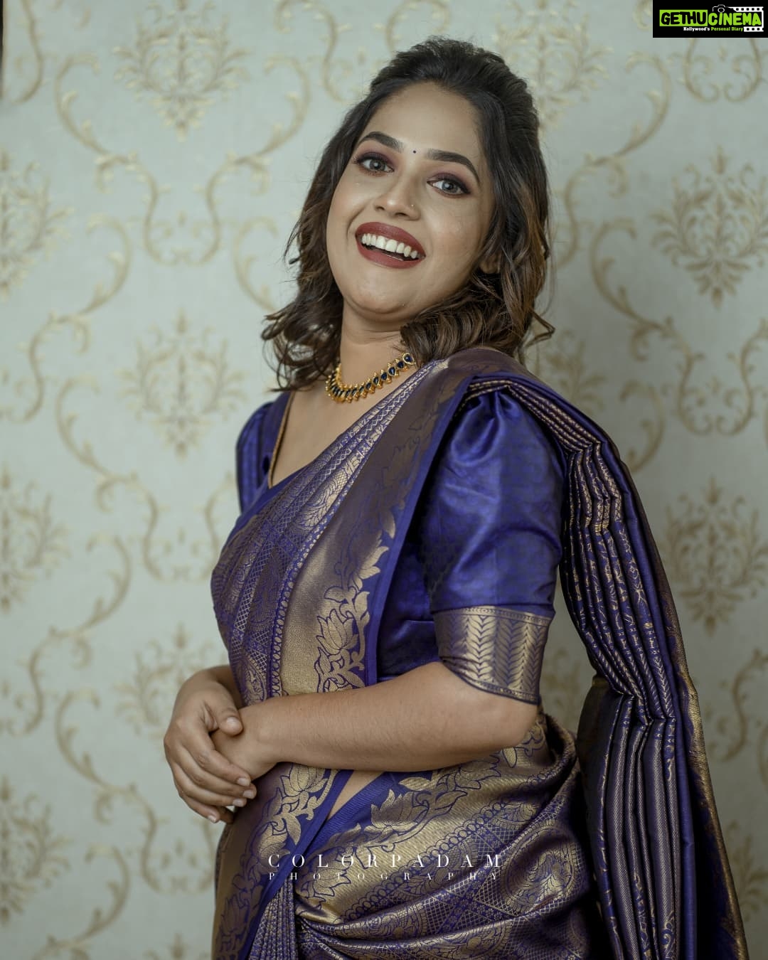 Amrutha Nair Instagram - 💜 Every women's success should be an inspiration to another.. ❤ 📸 @colorpadam_photography Attire @rucira_collections MUA @blushingtone_beauty_salon #sativiansmedia Thiruvananthapuram, Kerala, India