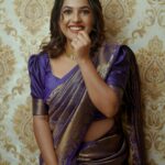 Amrutha Nair Instagram - ❤Girls are dam cute when they wear saree😄❤❤ 📸 @colorpadam_photography Attire @rucira_collections MUA @blushingtone_beauty_salon . . . #xsativafamily❤️ #sativiansmedia Trivandrum, India