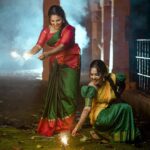 Amrutha Nair Instagram - ഹാപ്പി ദീപാവലി ❤❤ 📸 @colorpadam_photography Ma attire @tanirika_collectio Mom attire @elite____threads MUA @brides_of_deepthi Trivandrum, India