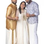 Amrutha Nair Instagram - ❤Brothers are like a glue they stick together ❤@noobin_johny @anandnarayan.official 👗 @aarya_sushanth_ 📸 @h.r.k_photography MUA @bridesofdeepthi Trivandrum, India