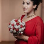Amrutha Nair Instagram – Wearing the supermecy of Love ! Red is love and Power! Lady in Red ♥️

📸 @jithuthampifm @travncoreads
Outfit @bybbecca 
MUA @brides_of_deepthi
