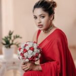 Amrutha Nair Instagram – Wearing the supermecy of Love ! Red is love and Power! Lady in Red ♥️

📸 @jithuthampifm @travncoreads
Outfit @bybbecca 
MUA @brides_of_deepthi