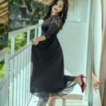 Amrutha Nair Instagram - 🖤yo yo🖤 👗@neelima_designs 📸 @colorpadam_photography MUM @eternalmakeovers Aadisaktthi Ayurveda Village