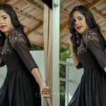 Amrutha Nair Instagram - Black is both minimal and complicated. It's both sexy and simple 🖤 👗@neelima_designs 📸 @colorpadam_photography MUA @eternalmakeovers Aadisaktthi Ayurveda Village
