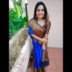 Amrutha Nair Instagram - 💙 Saree @tiarabyclothstore