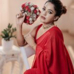 Amrutha Nair Instagram – Wearing the supermecy of Love ! Red is love and Power! Lady in Red ♥️

📸 @jithuthampifm @travncoreads
Outfit @bybbecca 
MUA @brides_of_deepthi