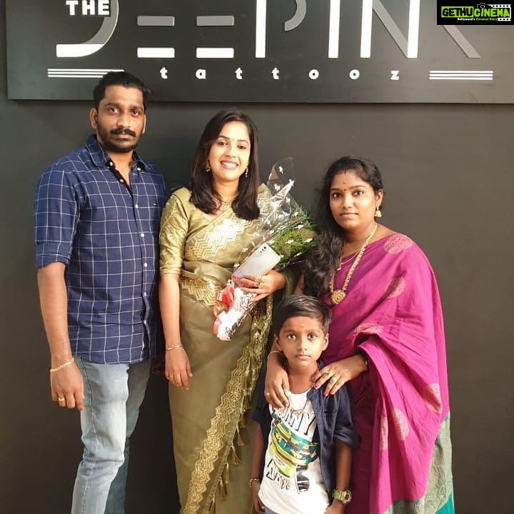 Amrutha Nair Instagram - Heartiest Congratulations on the opening of the newest franchise of Deep Ink Tattooz in Trivandrum. May you continue to prosper and rise higher in your endeavors for the success of this wonderful franchise. All the luck for you and your new adventure. Your hard work paid off and it's time for a wonderful and joyful celebration Saree @adalynn_wardrobe @thedeepinktattooz_tvm @thedeepinktattooz@kuldeepkrishna369 @earth_and_garden Pattom