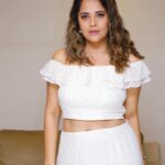 Anasuya Bharadwaj Instagram - Mindset is everything 🐇🤍 Outfit & Styling @gaurinaidu 🤍 Pic edits: @teamartviewworks 🤗 For a launch in Nellore ❤️🤗