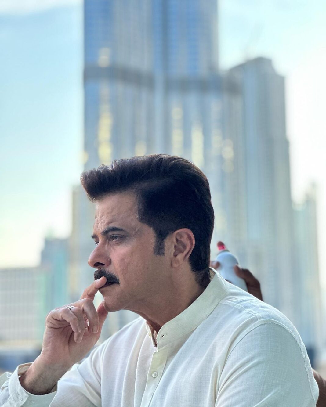 Anil Kapoor Instagram - Portrait Mode On! Back in Dubai for the launch of the New Malabar Gold And Diamonds store! @malabargoldanddiamonds Dubai, United Arab Emirates