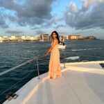 Anisha Victor Instagram – What happened next was amazing 🌊 I got to swim from one yacht to the other in this dress. It felt beautiful and liberating and left me leaving for more. Oh and yes I did feel like a Disney princess for those 15 minutes. #notgulity #dream #sea #yatch #dubai Dubai Marina