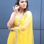 Anjana Rangan Instagram - Wearing @magicbyjeeni 🌼 for #vathanthi launch on @primevideoin Shot by @deepak_cheewtu