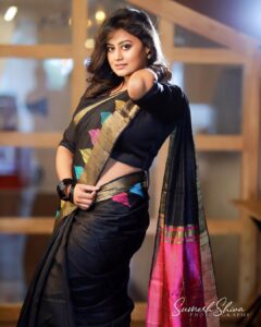 Ansiba Hassan Instagram - It's nice to be in saree 💕  Pc @sumesh_shiva Mua @sreegeshvasan_makeupartist  Costume @swapnamanthra  Jwellery @parakkat_jewels @preethiparakkat  #ansibahassan #actress #movies #saree #blackpink #tollywood