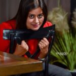 Ansiba Hassan Instagram – Staring at camera 📸 with love  #ansibahassan #ansiba #actress #red