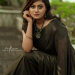 Ansiba Hassan Instagram - Life is simple with unconditional love ❤️ . . . . . 📸 @anulalphotography Mua @sabitha_zawariya. Styling @neethu.neetz #ansibahasan #kollywood #tollywood #mollywood #happy #black #sareelove