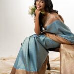 Anukreethy Vas Instagram - Make it simple but significant ✨ Brand @pashudh Photography @bharanikumar_ Styling @stay__slay Jewellery @challani_jewellery Makeup @anupama.krishnamachari @timestalent @rishubartaria @inder.sagoo . #saree #sareelove #trending #trend #anukreethyvas #missindia2018 #blue #gold #tamilponnu Chennai, India
