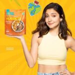 Anushka Sharma Instagram – Clearly couldn’t wait for lights, camera, action. 
I blame those delicious crunchy nuggets for the B̶o̶o̶-b̶o̶o̶ blue-blue.

#Blooper #Blueper #BlueTribeFoods #PlantBasedMeat #PlanetFriendlyTribe #PlantBasedChickenNuggets #collab