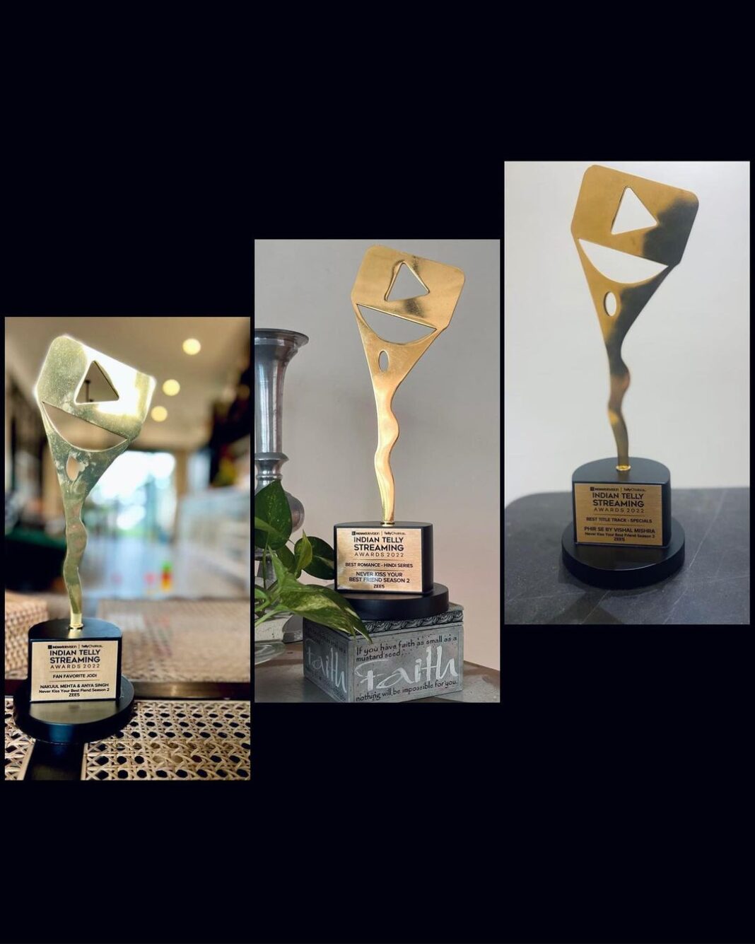 Anya Singh Instagram - Thankkkkk you for all the love you’ve shown to Never Kiss & of course to Sumer & Tanie from the beginning! Heart so full ❤️ Congratulations to everyone who has been associated with the show! 🙌🏻 Best show -Romance | Best Jodi | Best Song @nakuulmehta @karanwahi @sarahjanedias @niki_walia @jaavedjaaferi @vishalmishraofficial @_1111productions @saritatanwar2707 @filmykothari @yukti.anand @harshddedhia @sumritshahi @durjoydatta @mishkkasingh @mehak_jamal @rickroyco
