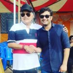 Aravind Akash Instagram – Delighted to meet Radha Ravi sir in cricket dubbing event 😊🙏🏻🤞🏻