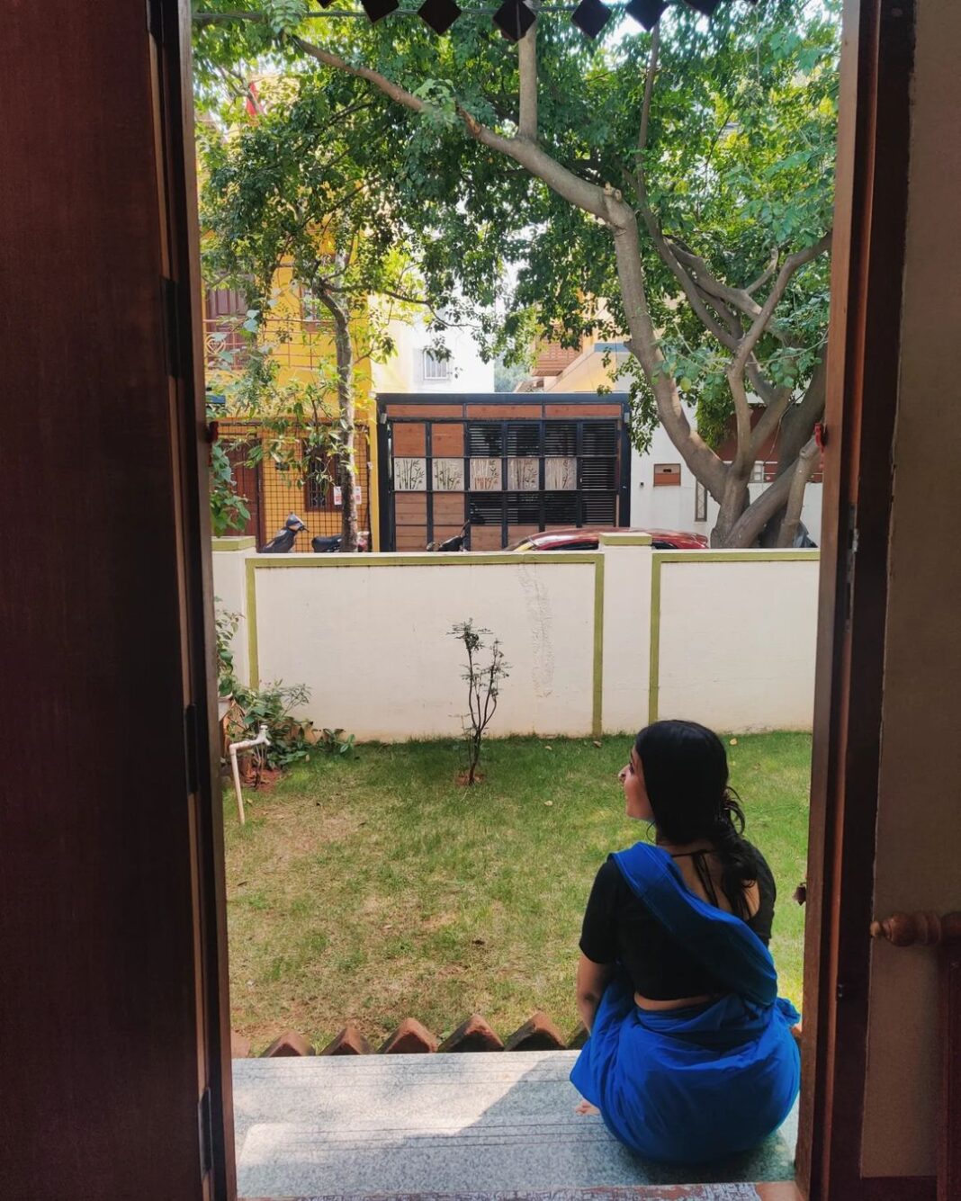 Archana Jois Instagram - Low starch body, starch rich saree. 🤪