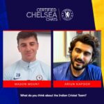 Arjun Kapoor Instagram - This was FUN 🤩 Catch me in conversation with Chelsea's Player of the Season @masonmount10 as we discuss Chelsea, cricket and much more in the latest episode of Certified Chelsea, only on Disney+ Hotstar 📱 #ChelseaFC #KTBFFH #CertifiedChelsea #CFCInd @chelseafc