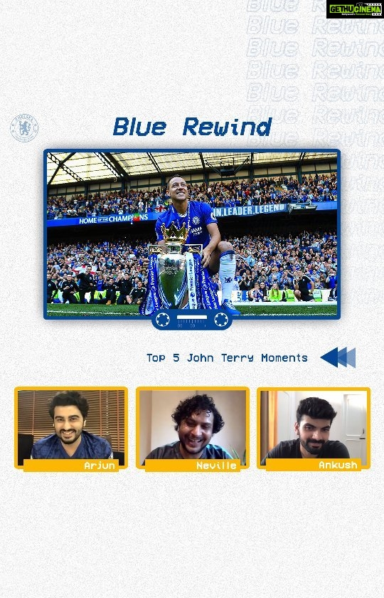 Arjun Kapoor Instagram - Leader. Legend. 🔵 It could only be John Terry! In this episode’s Blue Rewind, we go through JT’s top 5 Chelsea moments and discuss how he transformed our perception of captaincy! 🙌 Don’t forget to download the 5th Stand App to watch the full show now! #CFC #ChelseaFc #KTBFFH @chelseafc