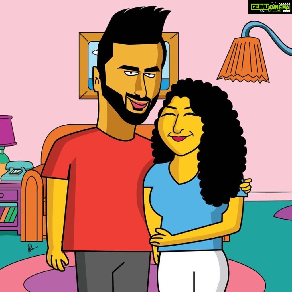Arjun Kapoor Instagram - She's the Lisa to my Bart, and I’m sure she thinks I’m just as annoying as Bart 🤦🏽‍♂️😜 The resemblance is uncanny though... @anshulakapoor & I do agree on one thing, The Simpsons just keeps getting better !!! Can't wait to binge watch the new season... @disneyplushotstarpremium #TheSimpsonsAreHere