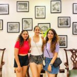 Arushi Sharma Instagram – 🤍+🤍+🤍=❤️ @nikita_vishwani @oshu_kapil Fort Kochi