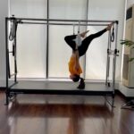 Ashika Ranganath Instagram - Pilates is definitely a lala li lala.. for me😉 Watch this video on my YouTube channel & subscribe for more ♥️ Link in bio. #workout #pilatesoncadillac