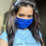 Ashika Ranganath Instagram – Stay safe. Stay home. 💙
Please use mask n sanitizer all the time. 
Take care 🤍