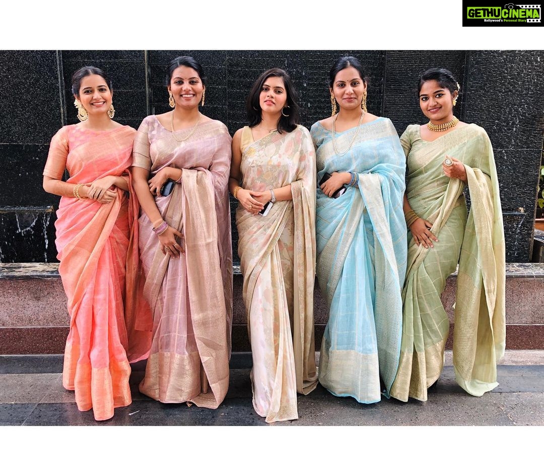 Ashika Ranganath Instagram - ππΌββοΈ From being high school best friends to actor, doctor, air hostess and engineers! What more do you want? When we grow together to be successful at what we do.. 8 years of togetherness πΈ #bestfriendswedding #pastels