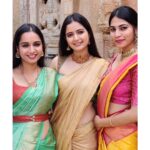 Ashika Ranganath Instagram - These 3 have been there for me whenever I cried, laughed and had the bestest times! Love you ♥️ @anusharanganath_instaofficial @rajeevgowda13 @janhvi_gowda #cousinswedding #family #siblings