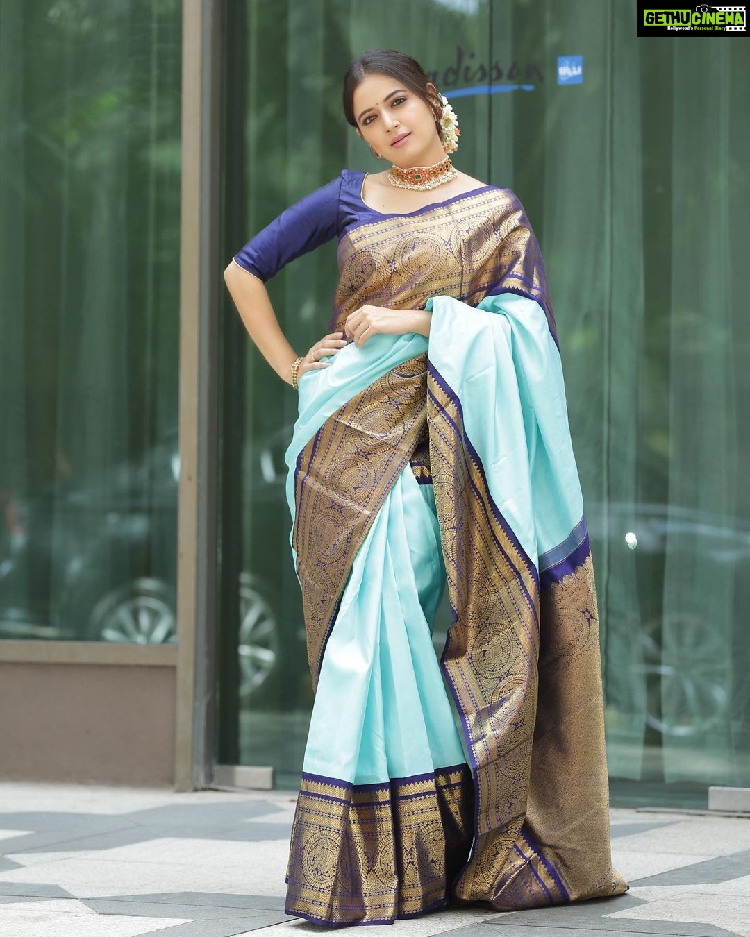 Ashika Ranganath Instagram - PC @photographer_ajay Styling @nisharakiran Saree @raashadesignhouse Jewellery @lotus_silver_jewellery MUA @shivugowda2011