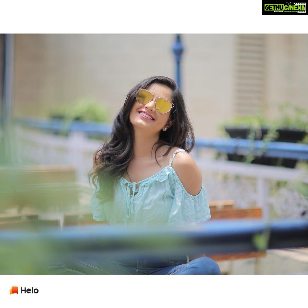 Ashika Ranganath Instagram - To this fun shoot 🌸 MUA : @makeoverwithlakshmi_shetty you’re such a pretty girl♥️ PC : @pavenfotography Location : @hammeredblr •