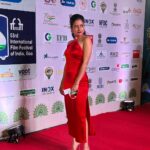 Ashika Ranganath Instagram - Yesterday’s Raymo Gala premier night @iffigoa Thank you for having us.. Such a proud moment to the entire team ♥️ @pavanwadeyar @yoursishan @vaidysk @urjapatel_artistry @subu_rao_hair_mkp IFFI Goa