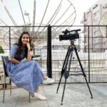 Ashika Ranganath Instagram - Busy all day promoting our film 🤗 Wearing @springdiariesstore 💕 Pc @krishna_ajai_rao 🤗 #thayigethakkamaga #releasingtomorrow #1daytogo