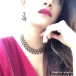Ashika Ranganath Instagram - To all those who loved this look ♥️ and loads of love for 160k keep supporting thank you so much 🤗#sareelove #160k #accountverified2018