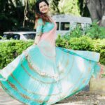 Ashika Ranganath Instagram - Twirl..twirl..twirl 💕 mandatory picture 🙆‍♀️ (Sorry for annoying with the same series) Styling and designing : @shachinaheggar PC : @photographer_ajay Hair : @gm6.bridalmakeup