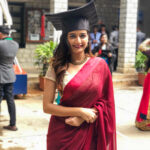 Ashika Ranganath Instagram – Chasing two rabbits and catching them both! A pretty difficult task. But I did it. Phew! Juggling between shoots and classes was draining but definitely worth it. Another milestone. Yay! 
Styling : Myself 
PC : whoever clicked these pictures 🙈☺️ #graduation #degree